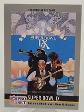 1990 PRO SET 1975 SUPER BOWL IX FOOTBALL CARD STEELERS VIKINGS NFL donruss topps