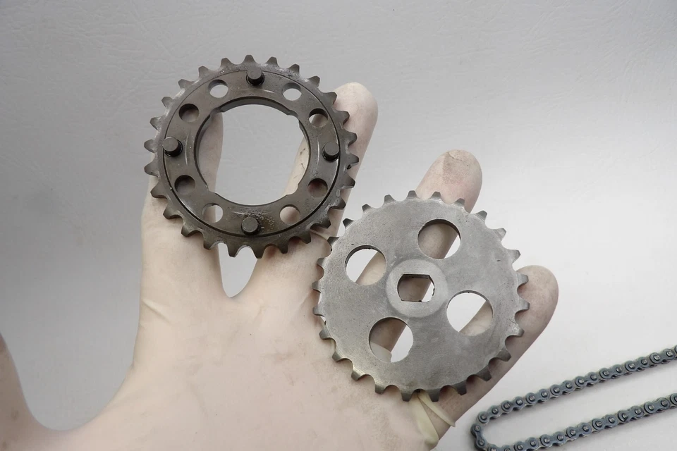 本田 VF750 Magna 发动机零件凸轮轴链和链轮油泵传动链 — 第 4/4 张图片