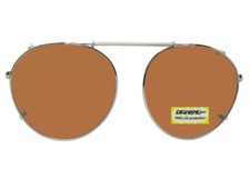 Sunglass Rage Semi Round Shape Non Polarized Amber Clip-on Sunglasses