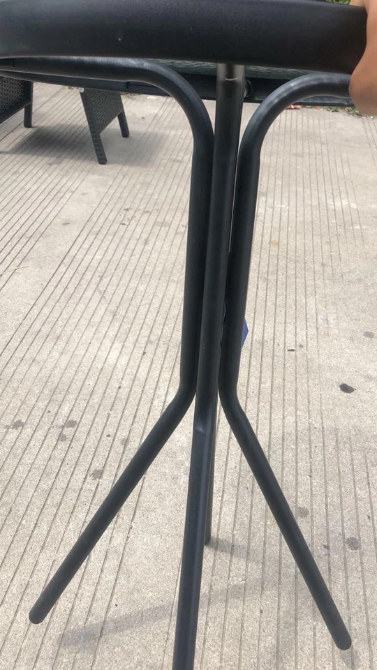 Bistrotisch mit Glasplatte Gartentisch Terrassentisch Tisch Glas 45cm - Bild 3 von 3