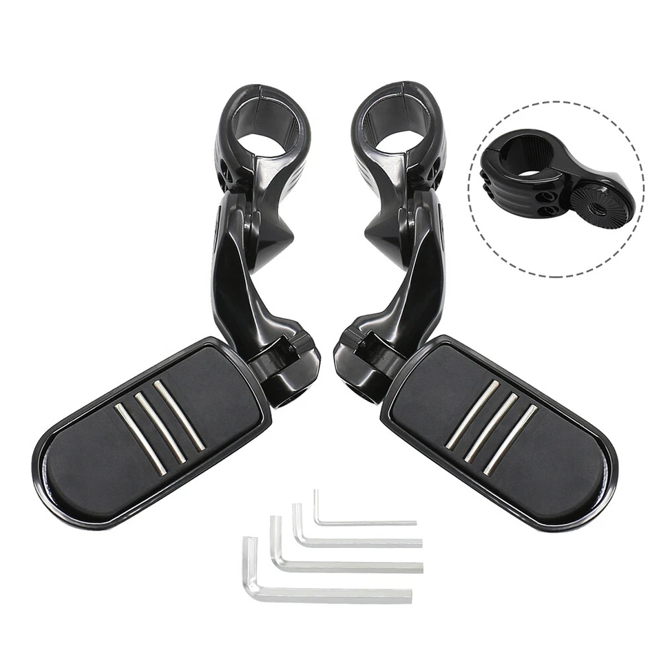 Escaleras negras estilo clásico de 1,25" para Harley Street Glide FLHX 2024 Foto 2 de 4