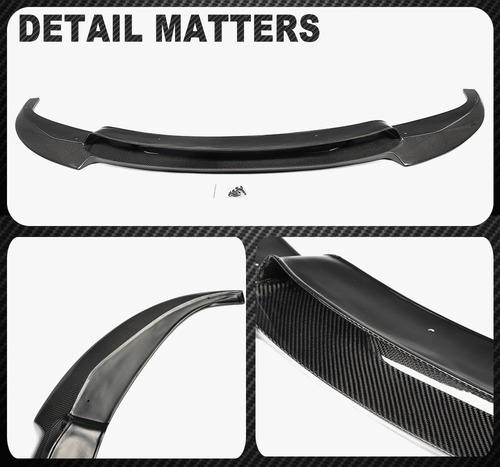 Carbon Frontspoiler Spoilerlippe Ansatz Lippe Schwert für BMW 6er F06 F12 F13 M6 - Picture 11 of 11