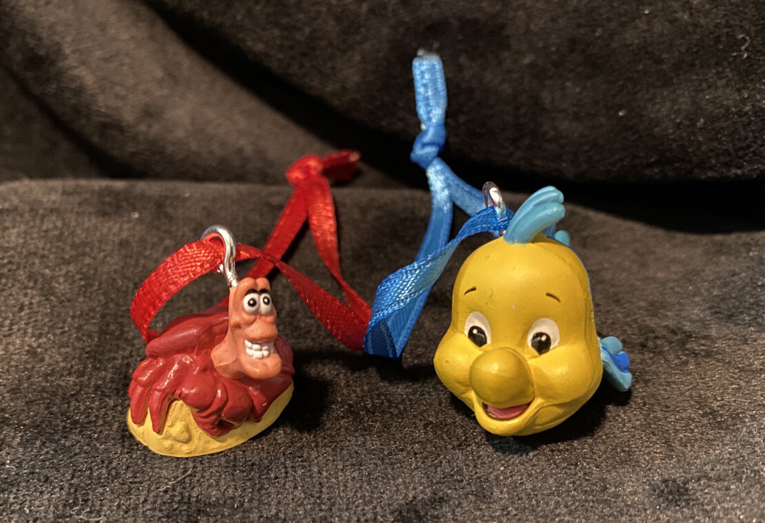 Disney Little Mermaid Sebastian and Flounder Christmas Ornament Crab