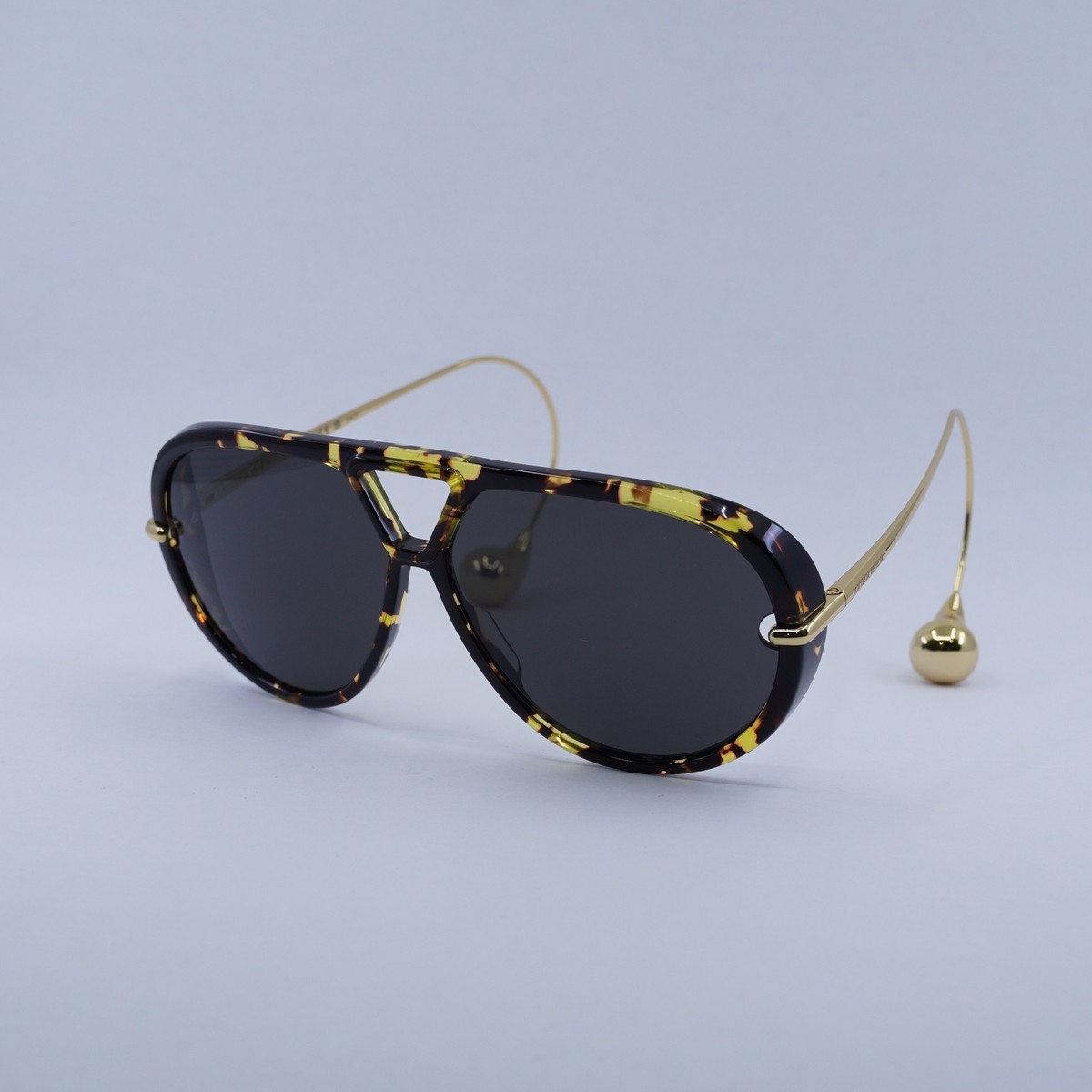 Bottega Veneta BV1273S 005 Geometric Sunglasses - Havana Gold/Grey Bottega Veneta BV1273S Sunglasses 005 Shiny Havana - eye-oo.com main image 2