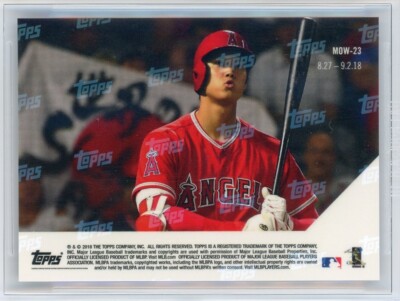 大谷翔平 2018 TOPPS NOW＃MOW-23 SHOHEI OHTANI 2018 TOPPS NOW MLB #23 SHOHEI OHTANI RC MOMENT OF THE WEEK - BGS