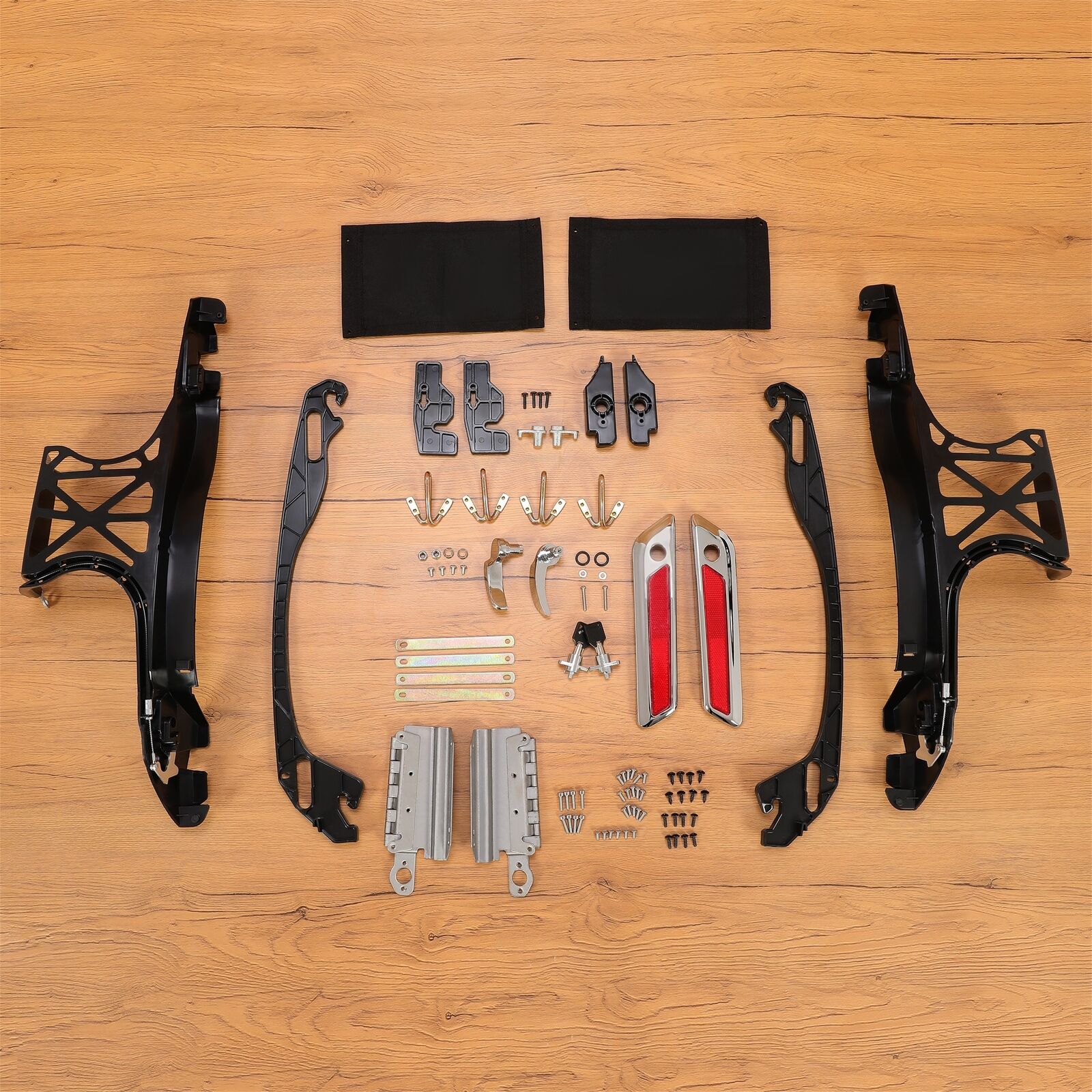 Saddle Bags Lid One-touch Latch Hinges Lock Hardware Kit For 14+ Harley Touring - Picture 2 of 19