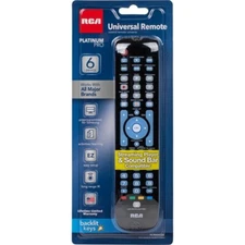 RCA RCRN06GBE 6 Device Backlit Learning Remote W/Macro Capability with Streaming