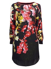 ADRIANNA PAPELL LADIES ORCHID INSPIRED PRINT SHIFT DRESS NEW SALE (ref 332) SALE