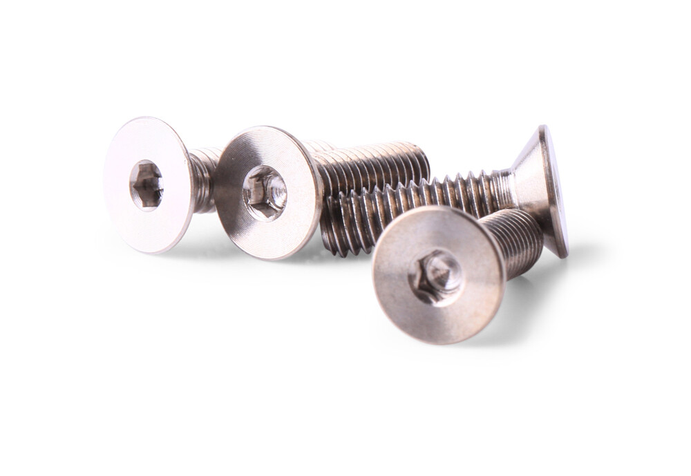 Vis Titane M4x14 Tête Plate - 4 Pièces - Qualité Aérospatiale 6AL4V - Pour Projets Légers Et Résistants