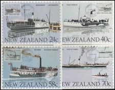 NEW ZEALAND 1984 FERRIES MAXI CARDS SET 4 CARDS CHRISTCHURCH PMK (ID:24/D28009)