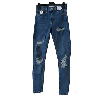 Ladies Topshop Jamie Skinny High Rise Blue Jean UK 6,8,10,12,14,16 UK