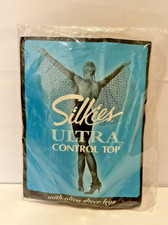 NIP Vintage Silkies Ultra Control Top Pantyhose Size Large Mocha Please Read