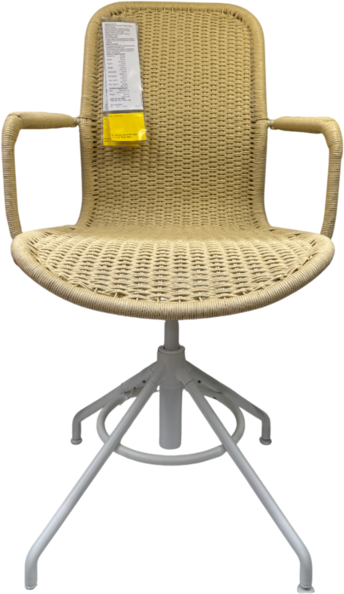 Brand New IKEA STIGBYGEL Beige/White Swivel Chair With