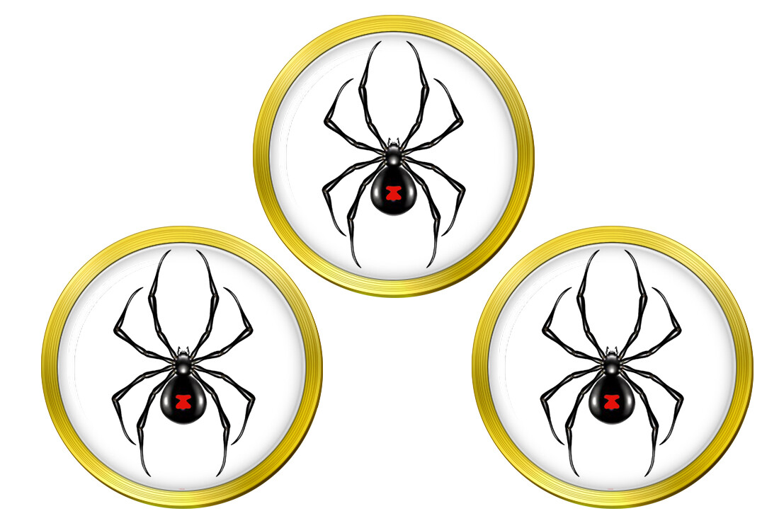 Black Widow Spider Golf Ball Markers