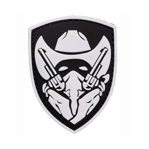 MASKED COWBOY GUNFIGHTER DESERT TACTICAL ARMY PATCH GLOW IN THE DARK - Picture 7 of 7