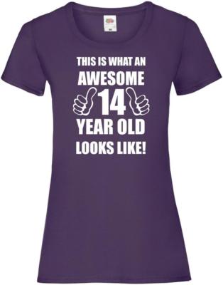 Lustiges tolles Damen-T-Shirt 14. 14. Geburtstag Geschenke Geschenke zum 14. Geburtstag