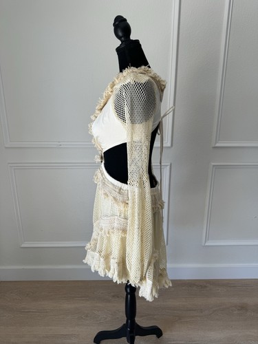 12th Tribe JULIET CREAM CUTOUT MINI ABITO Taglia L #72 - Foto 6 di 18