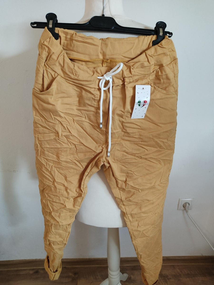 MADE IN ITALY Sch&ouml;ne 3/4 Jogpants Mit Taschen Gr. 40 42