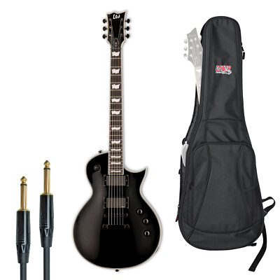 ESP LTD EC-401BK E-Gitarre Schwarz + Gator Gig Bag + keepdrum Klinkenkabel