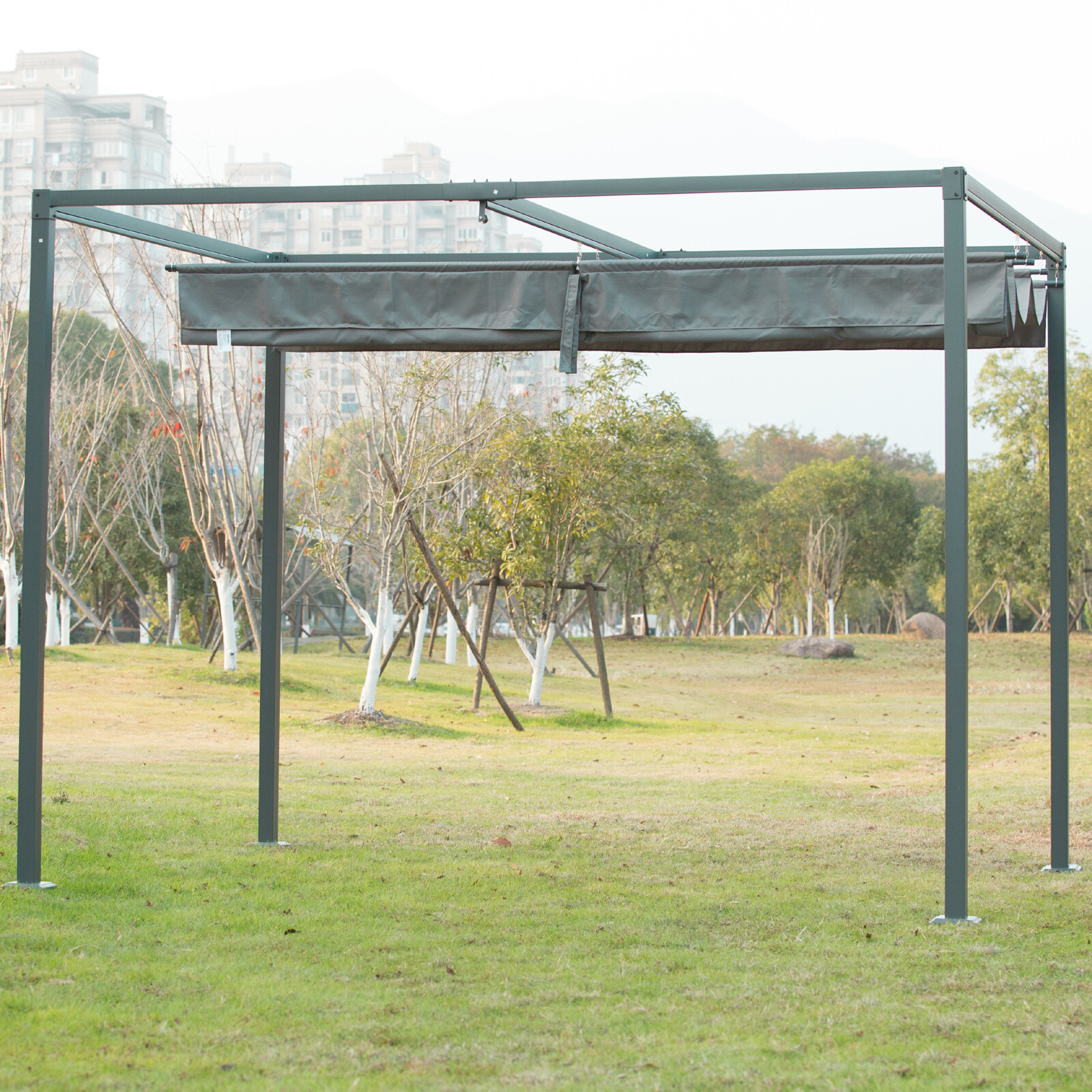 Outsunny Pergola Pavillon Terrassenüberdachung mit