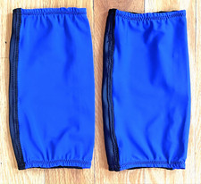 Pro Wrestling Knee Pad Covers Royal Blue & Black Spandex One Size