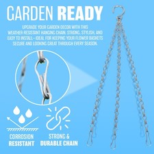 2 PACKS OF 16" REPLACEMENT CHAIN FOR GARDEN FLOWERS HANGING BASKETS PLANT HOOKS