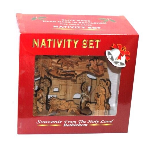 Olive Wood Silent Night Nativity (Medium ( 6.5 Inches )) - Bild 2 von 5