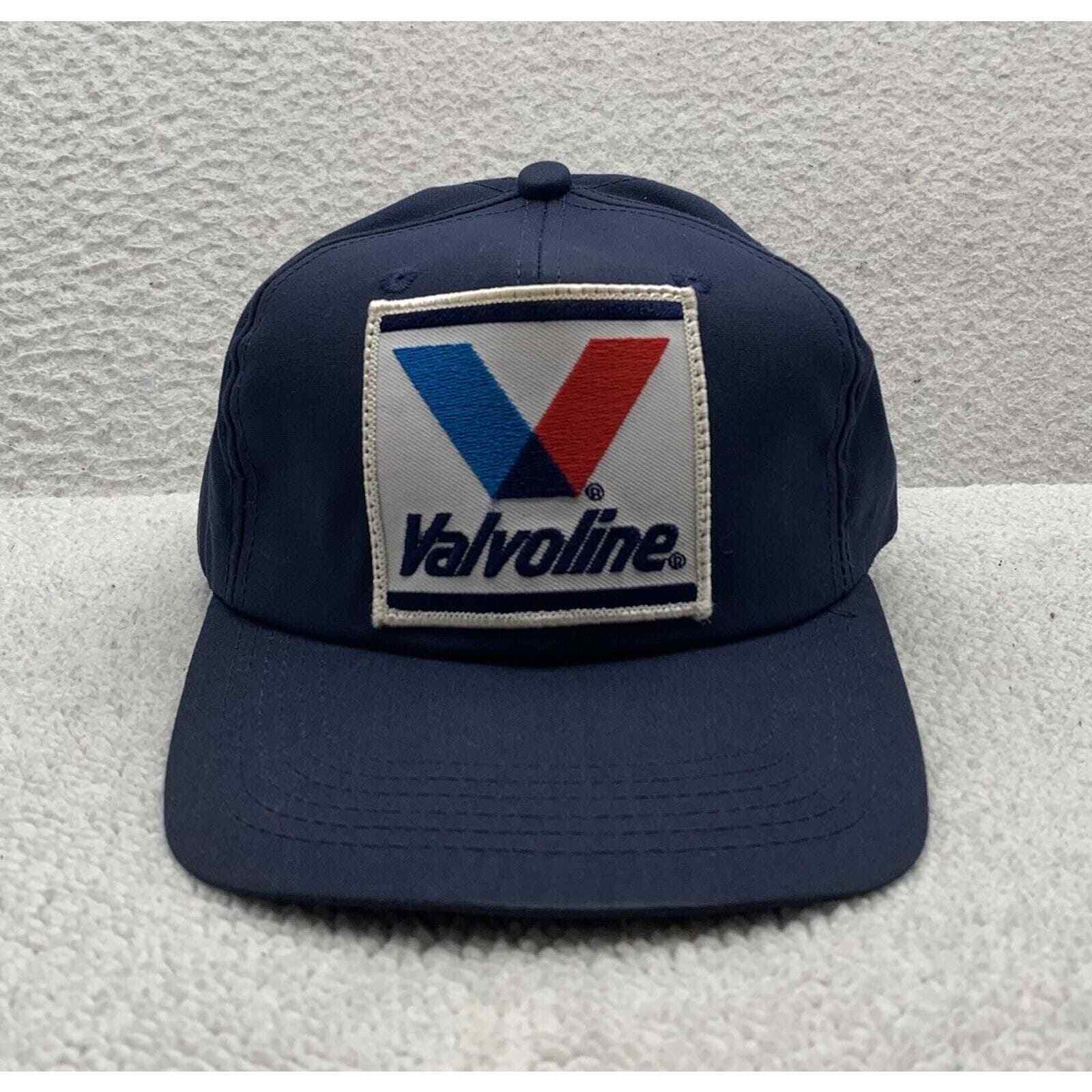 VTG Valvoline Patch Strapback Hat Cars Oil Motorsports Racing Grandpa Navy Blue