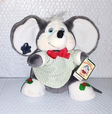 Vintage Applause SUGARPLUM MOUSE Christmas Holiday 9in Plush Hang Tags 1987