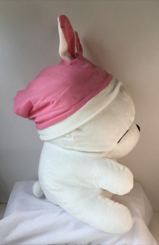 Mashimaro Bizarre White Rabbit Cartoon Pink Hat 15” Stuffed Plush Bunny - Picture 4 of 18