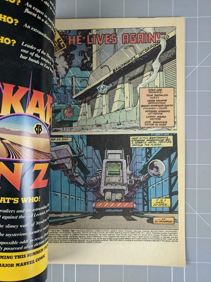 Machine Man #1 #2 #3 #4 (1984)  - Lot of 4 - Marvel Comics -BARRY WINDSOR-SMITH! - Image 3 of 4