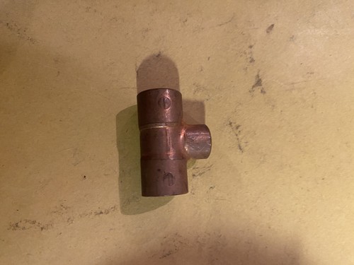 2 Pc 1/2β X 1/2β X 3/8β Copper Tee Fitting SOLDER PLUMBING SWEAT