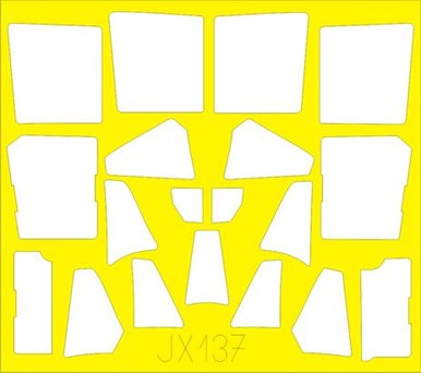 Eduard JX137 1/32 Mask J2M3 Raiden for Hasegawa Canopy Mask Set