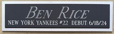 BEN RICE Yankees NAMEPLATE FOR AUTOGRAPHED Signed JERSEY-BAT-BASEBALL-PHOTO-CAP