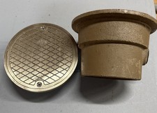 JR Smith 4 Inch floor drain Nickel/Bronze with 4 inch Cast Iron Coupling.
