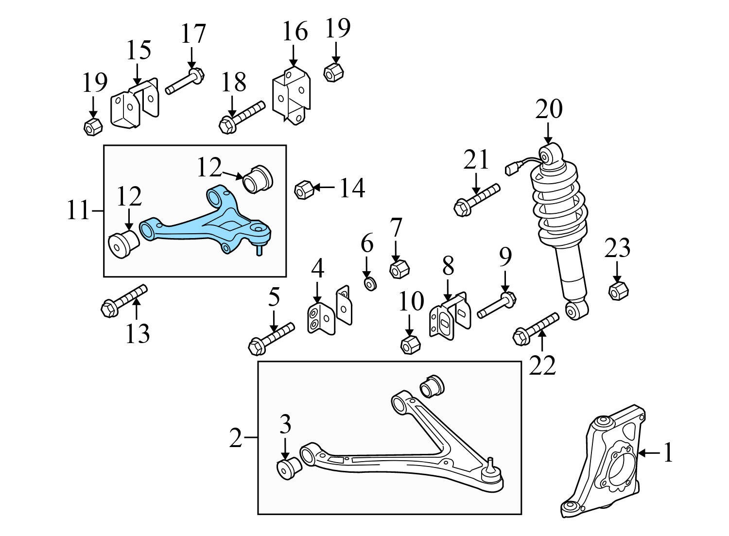 Audi R8 2008-2012 Front Right Upper Control arm P/N 420407506E