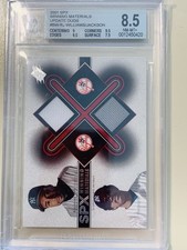2001 SPx - Winning Materials Jersey Combo Reggie Jackson, Bernie