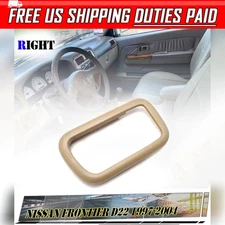 Inner Door Handle Bezel Frame Right Beige Fit Nissan Navara D22 1998-2004 Pickup