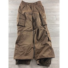 Pantalones de Snowboard Burton Para Hombres Pequeños Marrón Carga Esquí Nieve Pantalones Nylon Malla Forrados