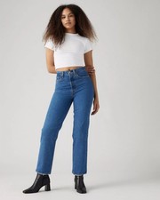 Button fly Levi's Women's Premium Ribcage Straight Ankle Jeans Women's 25X27