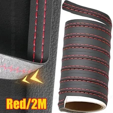 Red PU Leather Line Strips For Car Door Dashboard Strips Decorative Accessories