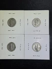 (4 Coins)  Mercury Silver Dimes Questionable Condition