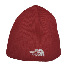 THE NORTH FACE Rustic Red Arcylic Knit Beanie Hat ONE SIZE