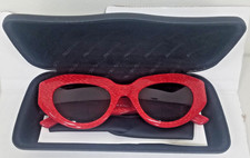 Authentic Balenciaga Sunglasses BB 0236 S Red Acetate Frame W/Case W/O Tags