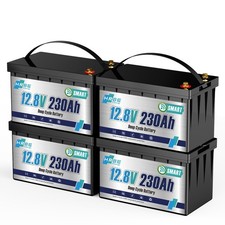 12V 230Ah Bluetooth Low Temp LiFePO4 Lithium Battery 200A BMS F/ RV Marine Solar