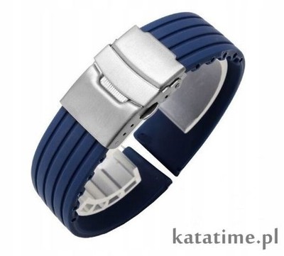 22mm Dunkelblau Wasserdicht Dornschließe Smartwatch Armband