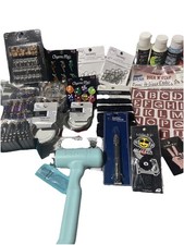 Lot Of Jewelry Crafting Stamping Charms Tools Supplies Impress Art Resin Paint