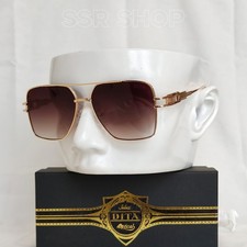 DITA Navigator Sunglasses Gold Metal Frame Brown Gradient Lenses Unisex Eyewear