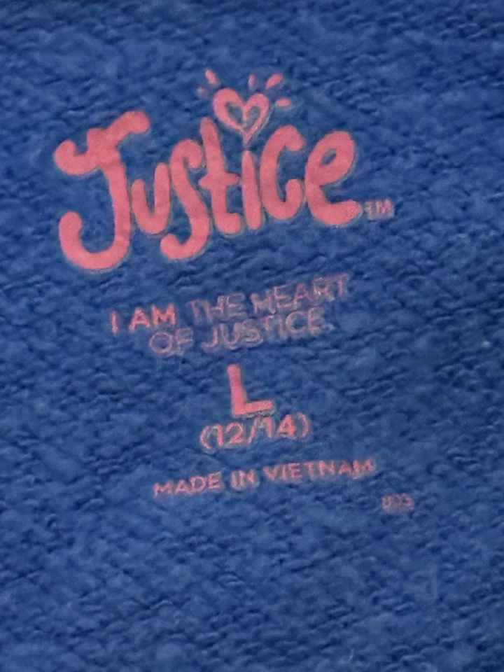 JUSTICE SPORT Sudadera con Capucha/Chaqueta Completa con Cremallera/Leggings CONJUNTO TALLA L Azul y Negro Foto 2 de 4