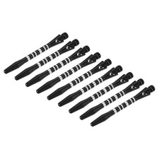 45mm Dart Shafts, 2BA Thread Aluminum Dart Stems - 9 Pack Silver Tone, Black 